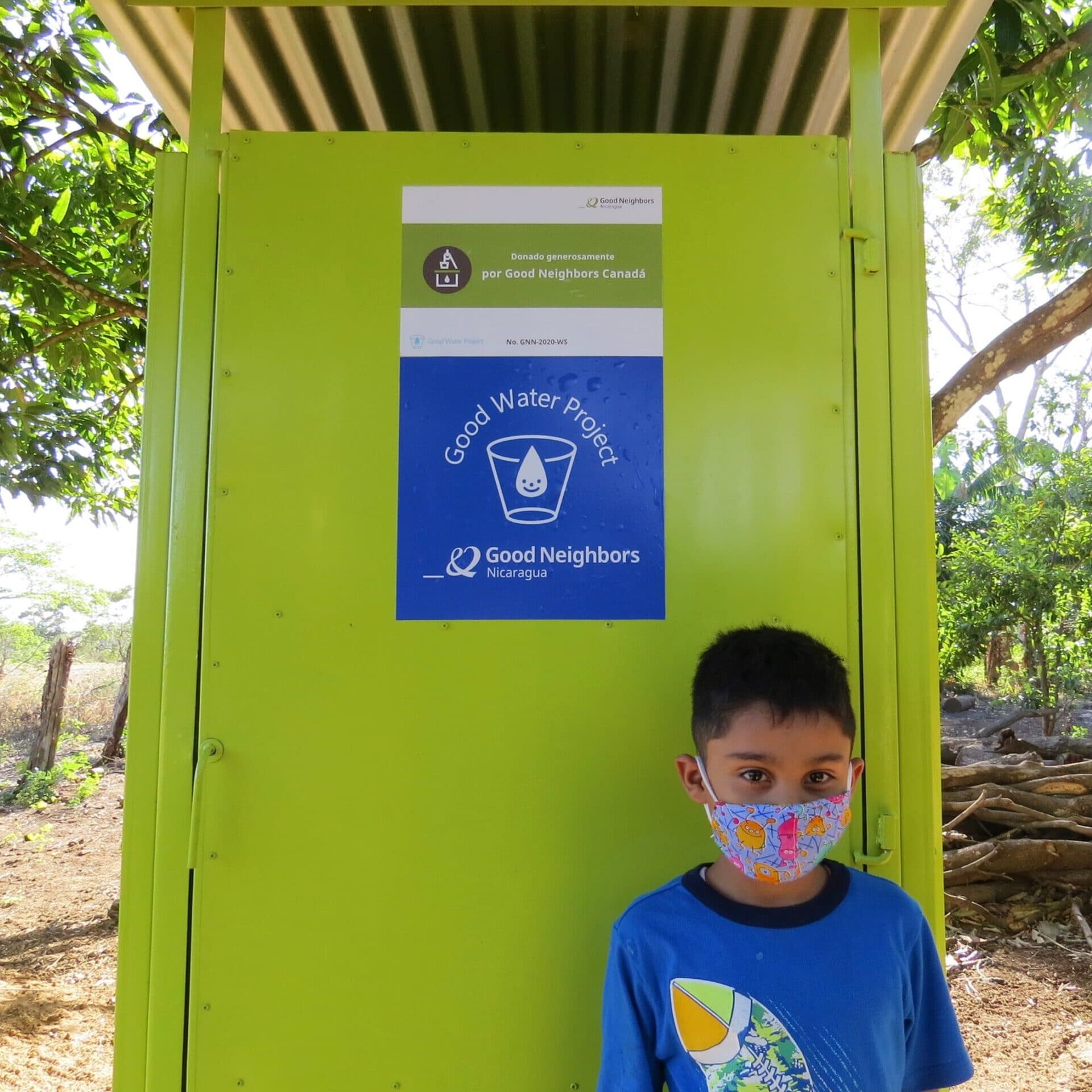 Lino and his family had to use the neighbour's washroom before our project was implemented